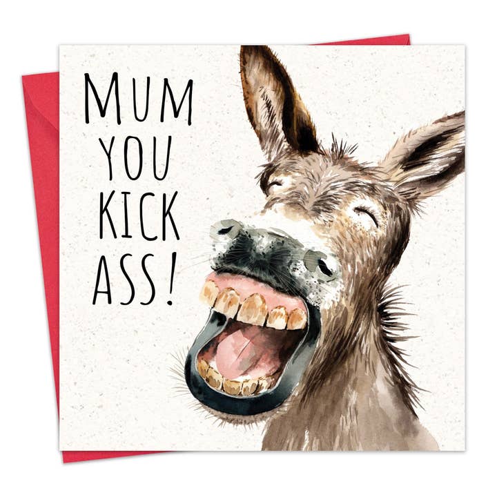 Tarjeta divertida para el Día de la Madre, diseño de burro para venta al por mayor de Twizler Ltd