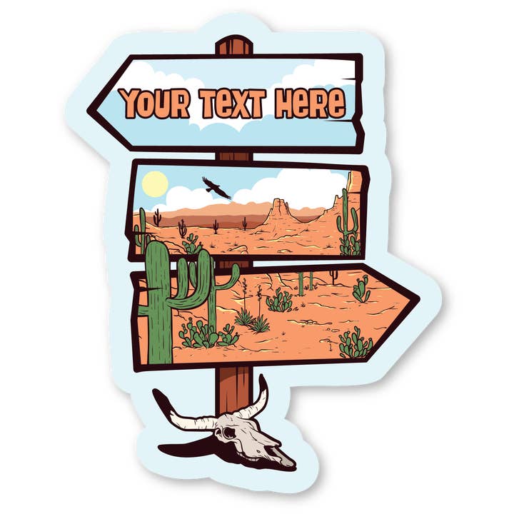 Vinyl Sticker - Desert Trail Sign for wholesale by Morris Magnets