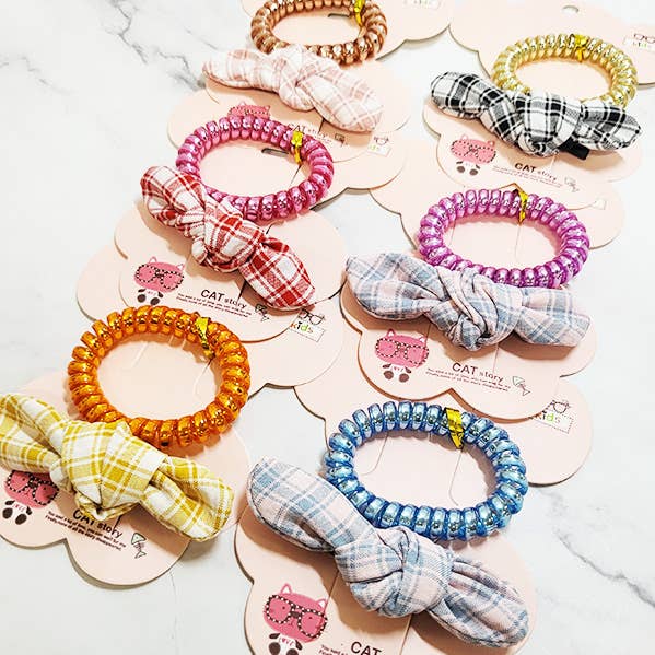 Kids Phone Cord Hair Tie and Pin Set for wholesale by Funteze