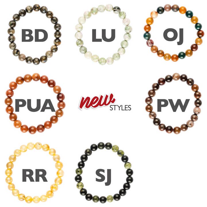 Benjamin International - Wholesale Beaded Bracelet - 8mm Crystal Gemstone Energy Bead Stretch Bracelets14