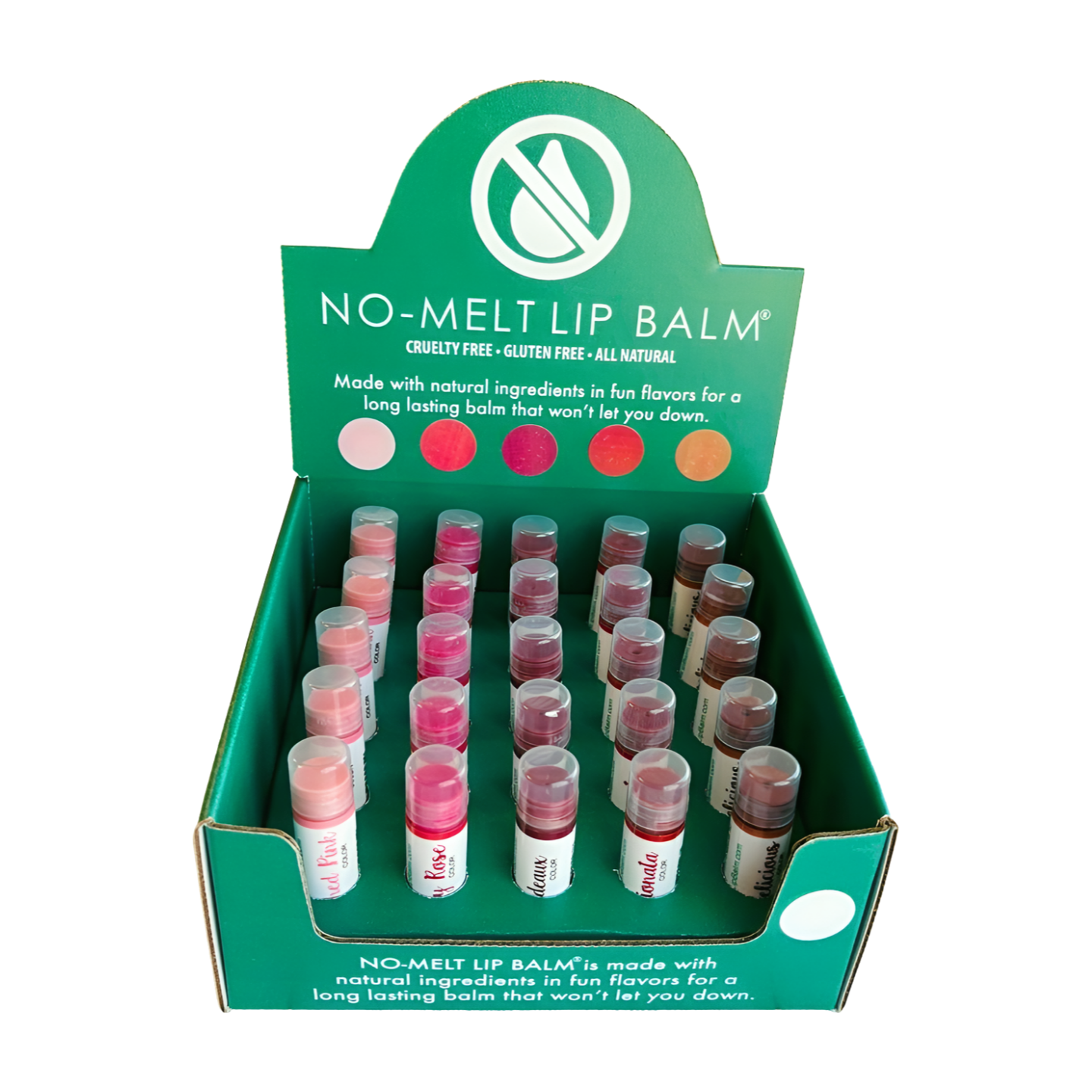NO-MELT LIP BALM - Wholesale Lip Balm - NO-MELT LIP TINT  tinted lip balms with display3