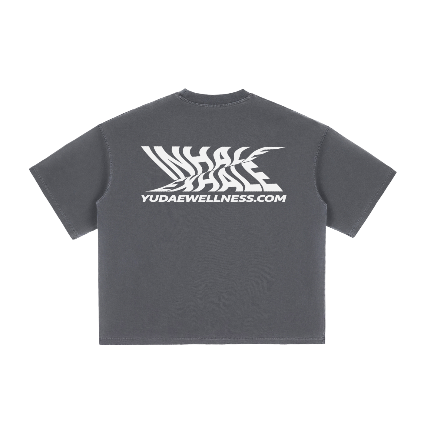 YUDAE - Wholesale Screen Printed T-Shirt - Unisex - Inhale/Exhale Vintage Washed Boxy T-Shirt7