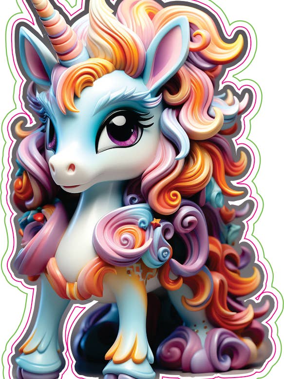 Mystical Mane Unicorn Sticker for wholesale by Big monkey