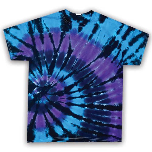 Eye-Dye – wholesale T-shirt – Unisex – Blank Turquoise Midnight Side Burst Tie-Dye