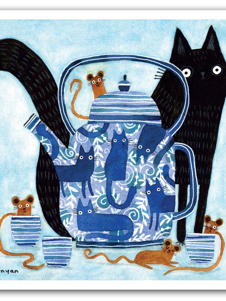 NC443 Mouse Tea - Terry Runyan (non disponibile negli Stati Uniti) per la vendita all'ingrosso da parte di Cardiau Nico Cards