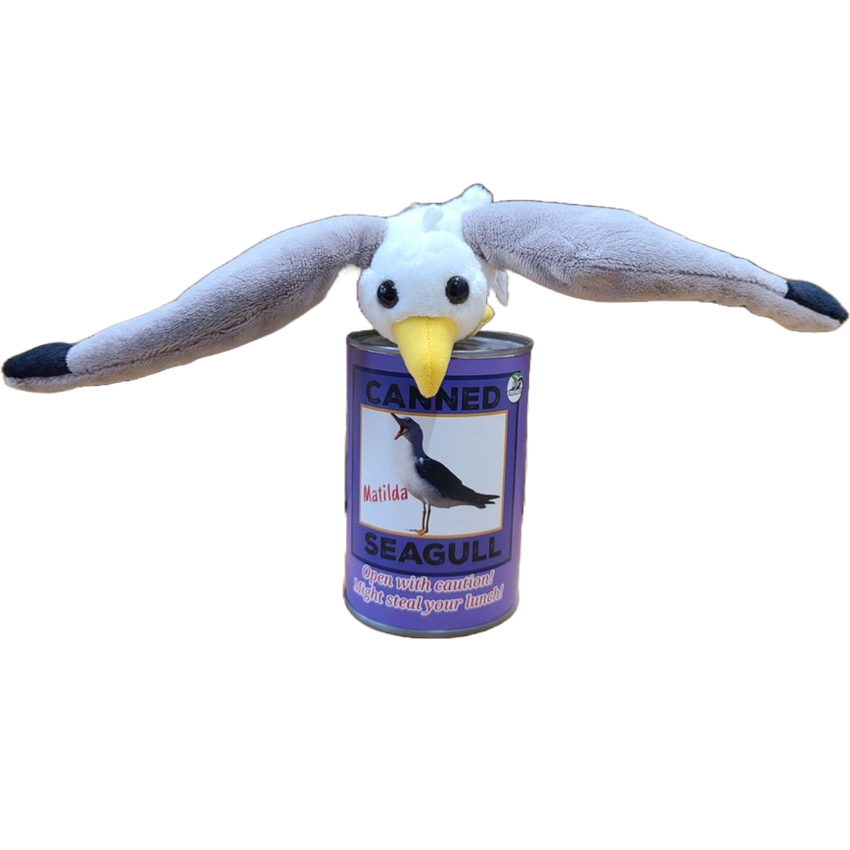 Canned Gifts - Wholesale Stuffed/Plush Toy - Kids & Baby - Matilda the Canned Seagull - Eco-Friendly and Recycled Gift8