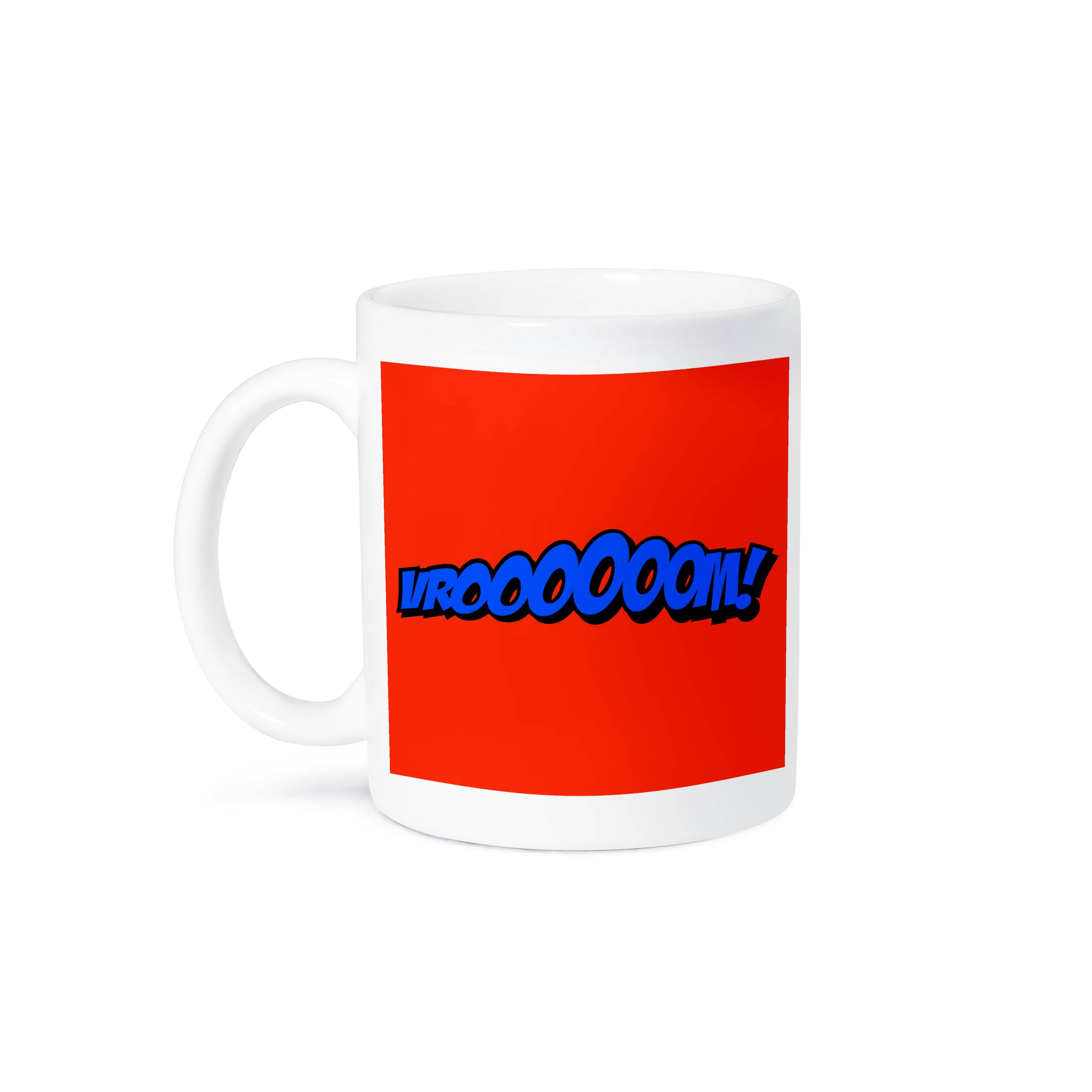 3dRose – wholesale Coffee mug – 3dRose, Vroom Sound In Effect In Blue Lettering , Mug8