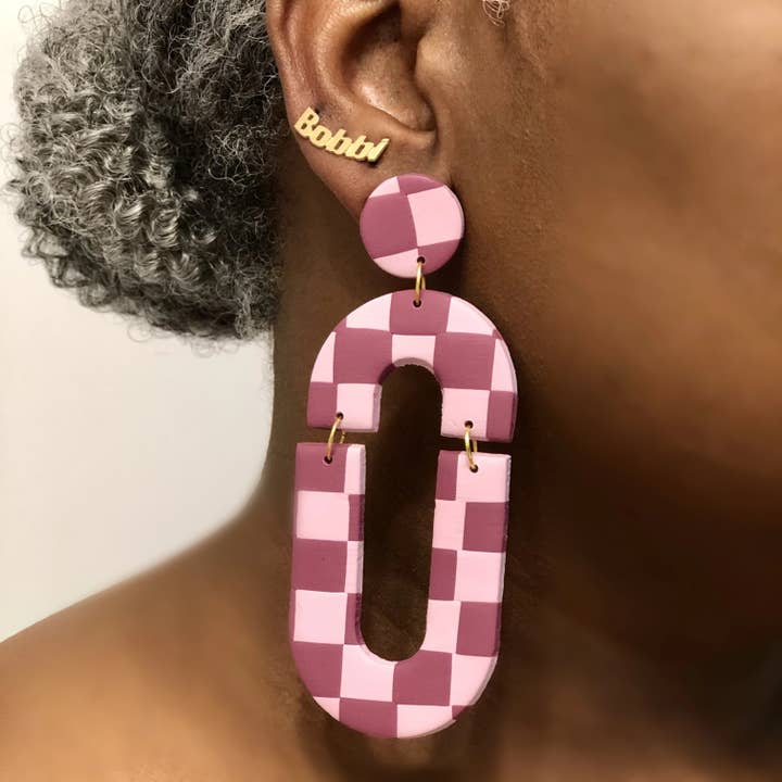 Renita Plum-Checkerboard for wholesale by Bobbi Made This