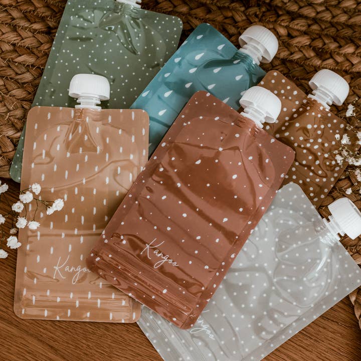 Kangoo et cie - Wholesale Food Storage Wrap/Bag - Reusable Baby Food Pouches | Smoothies, Apple Sauces, Purees