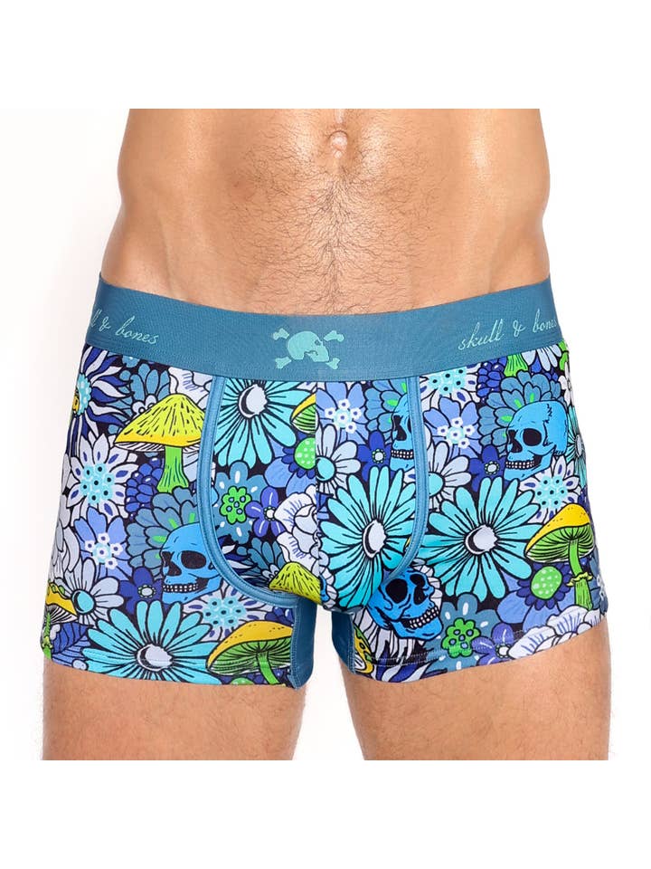 Skull & Bones – wholesale Swim shorts – Men′s – Groovy Floral Mushroom Trunk