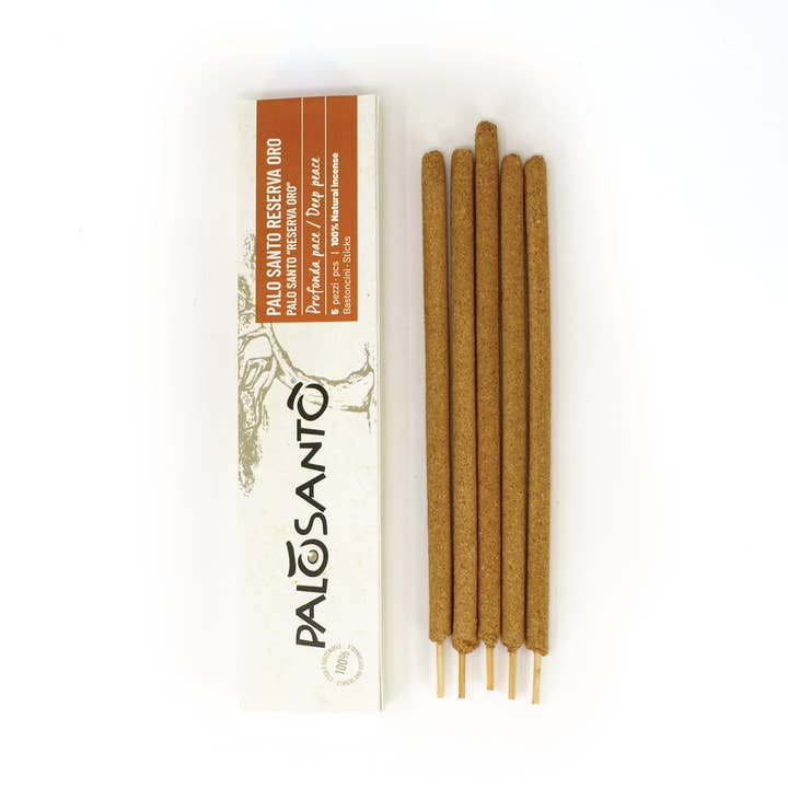 Herborea srl - Wholesale Incense - Incense Sticks Palo Santo Reserva Oro - 5 Sticks0