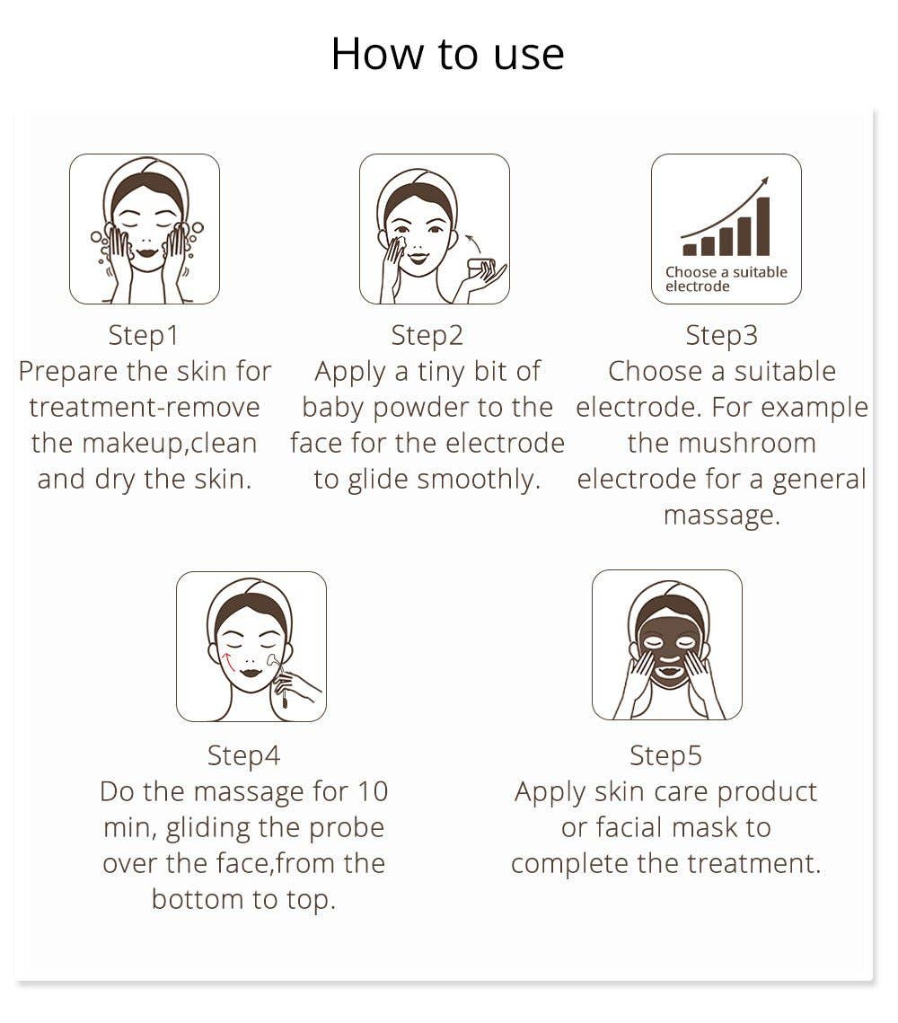 Cavitation Machines - Wholesale Electronic Skincare Device - Shape Tactics Violet 7-Electrode High-Frequency Facial System24