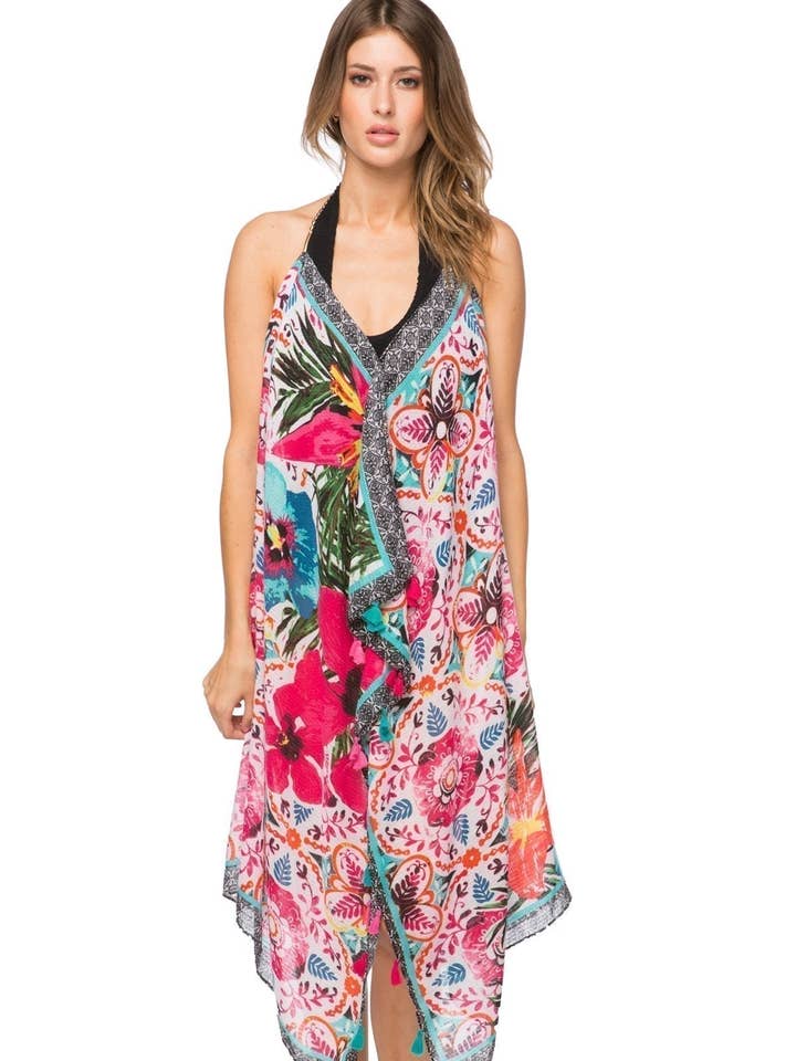 Maxi tofsklänning i levande paradis för wholesale av Subtle Luxury