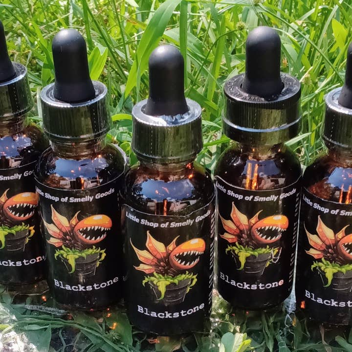 Huile à Barbe Blackstone pour la vente par Little Shop of Smelly Goods