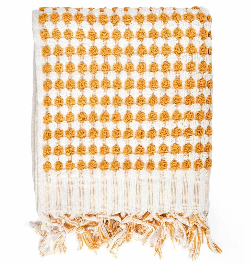 Buld&Co. - Vente Serviettes de bain - Serviette turque à pompons tissée main, motif bulles, grande et petite taille avec franges19