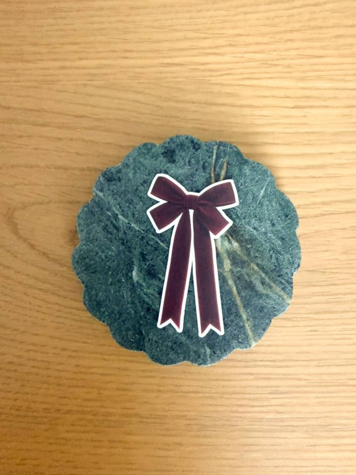 Velvet Bow Sticker for wholesale by The Tiny Bookshelf