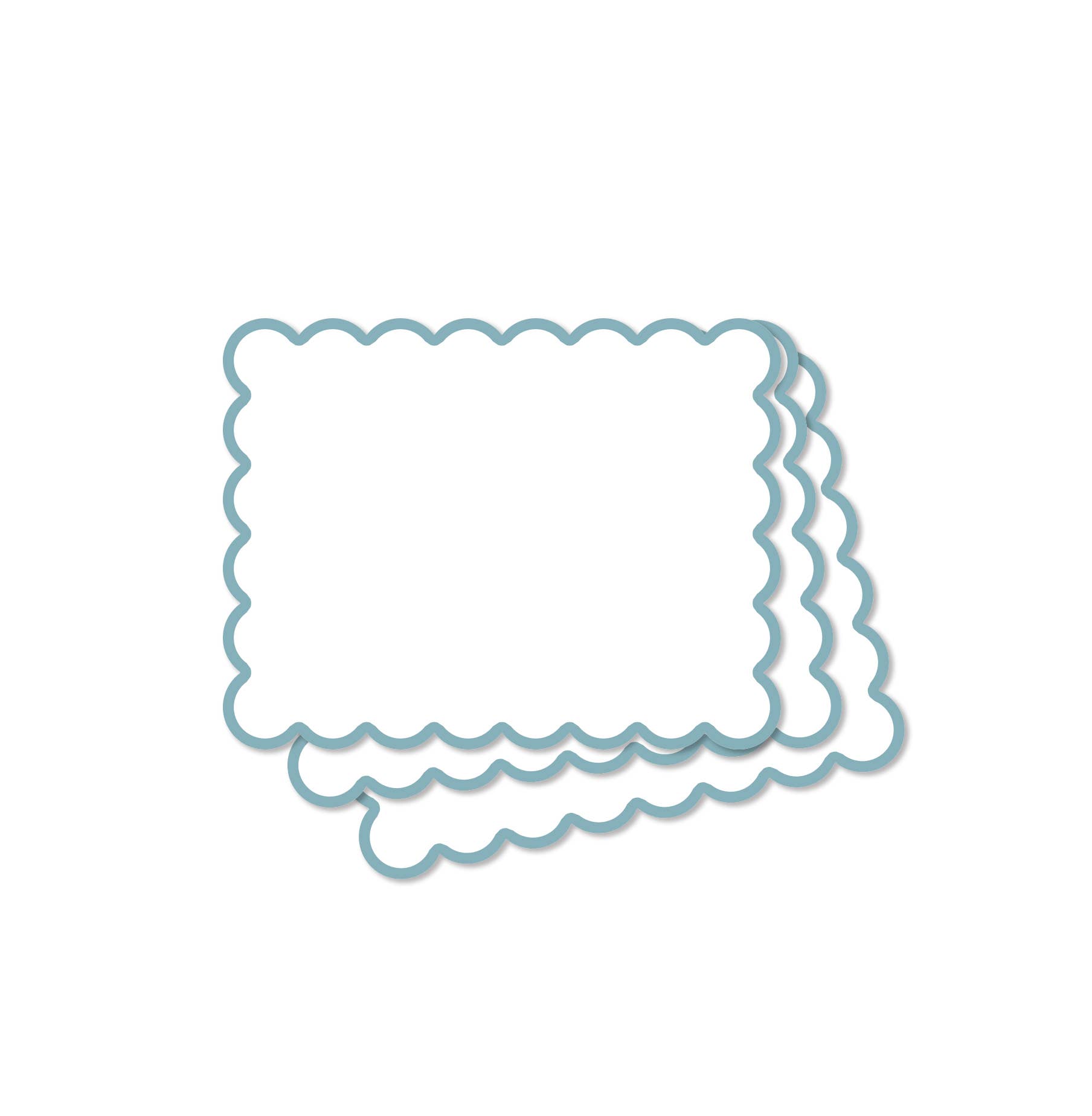 Ellen Davis Creative - Wholesale Stationery/Notecard Set - Scallop Blue Notecards | Set of 81