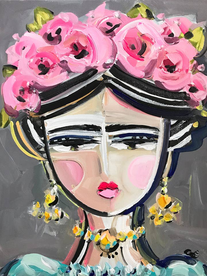 Frida Print op papier, Modern Frida voor wholesale door Maren Devine Art
