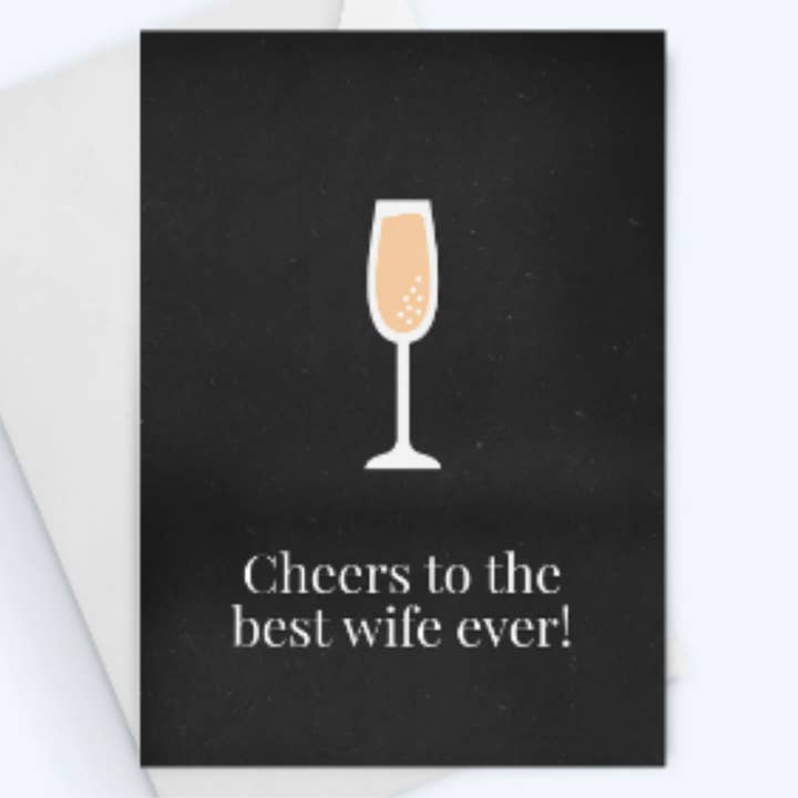 Grußkarte zum Jubiläum „Cheers To The Best Wife Ever“ für den Großhandel von CardCraft