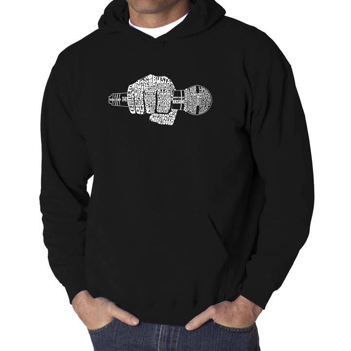 90's Rappers - Men's Word Art Hooded Sweatshirt for wholesale by LA Pop Art