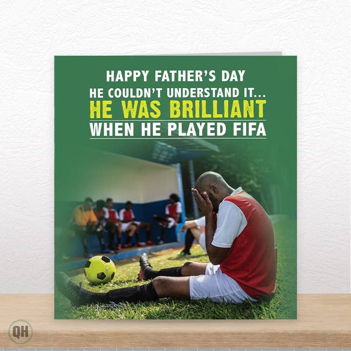 Brilliant FIFA Football Father's Day Card for wholesale by Quitting Hollywood