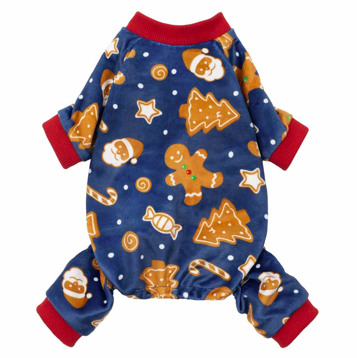 MidnightBlue Gingerbread Dog Christmas Pajamas for wholesale on Faire0