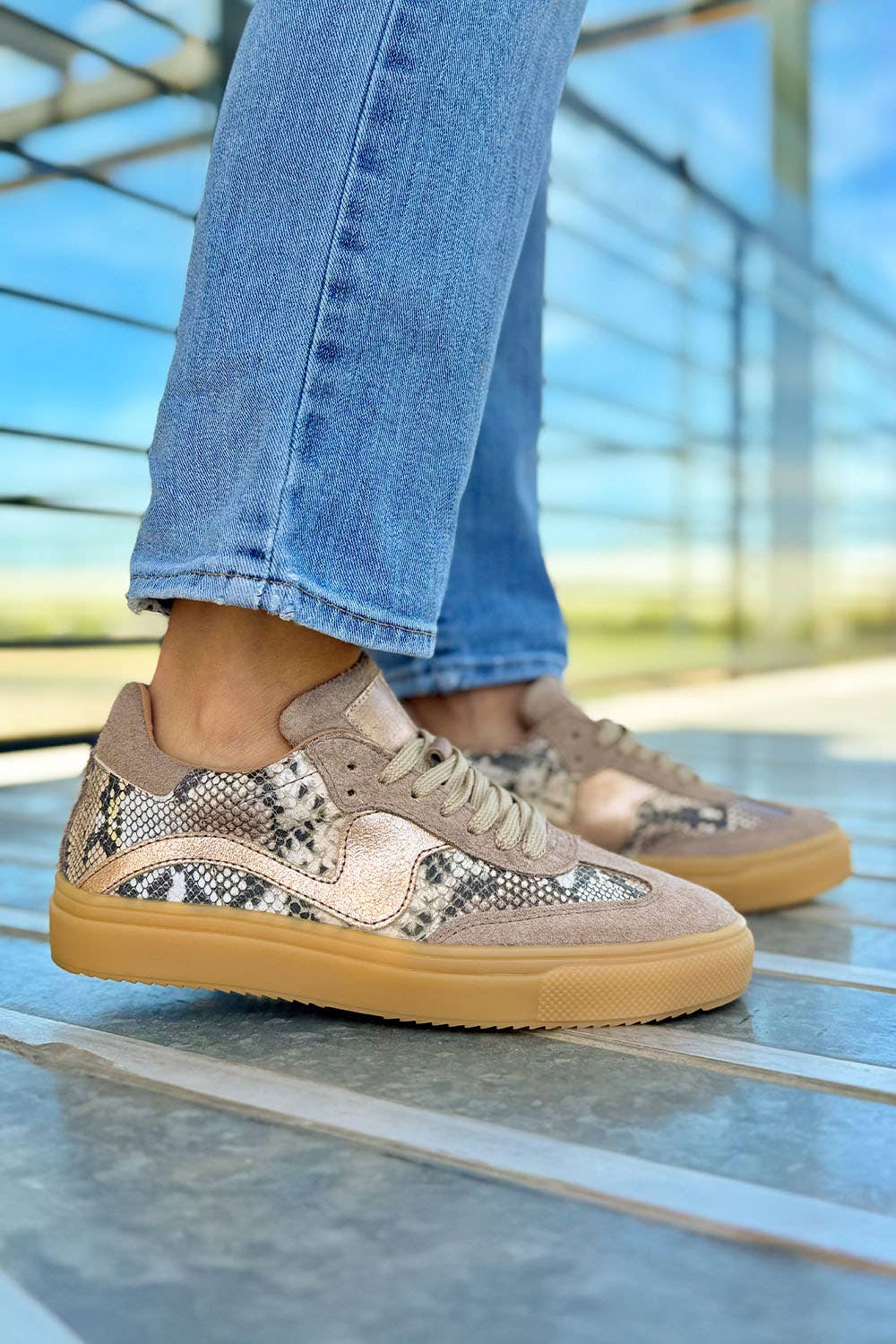 PMK SHOES – Großhandel Lifestyle-Sneaker – Damen – Novalis - Schlangennerz - Handgefertigte Sneakers aus Rindsleder3