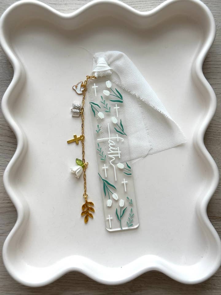 Faith Bookmark with Charms for wholesale by Golden Lights Co.
