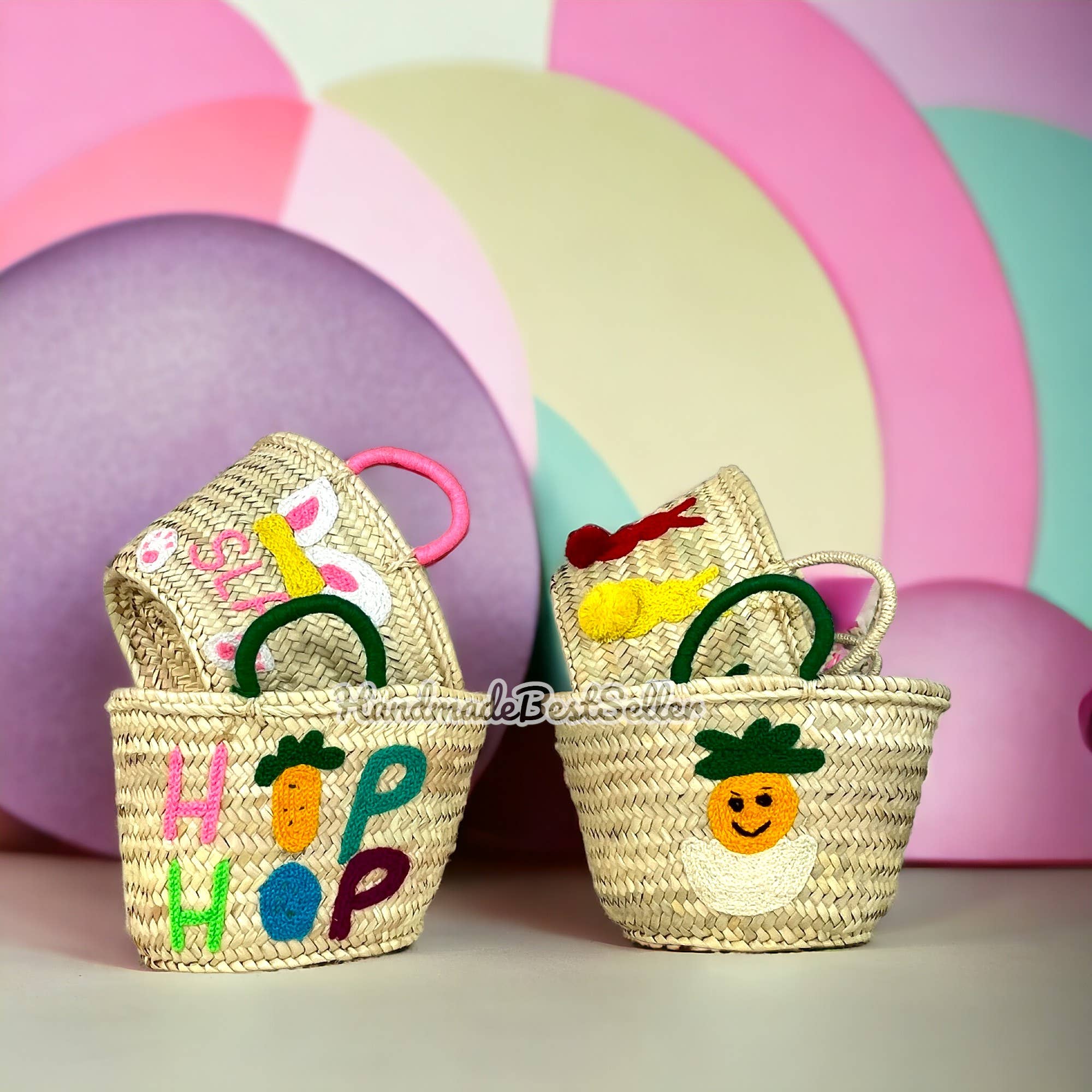 HandmadeBestSeller – wholesale Basket – Kids & baby – Personalized Easter Basket - Ideal Gift for Kids & Adults3