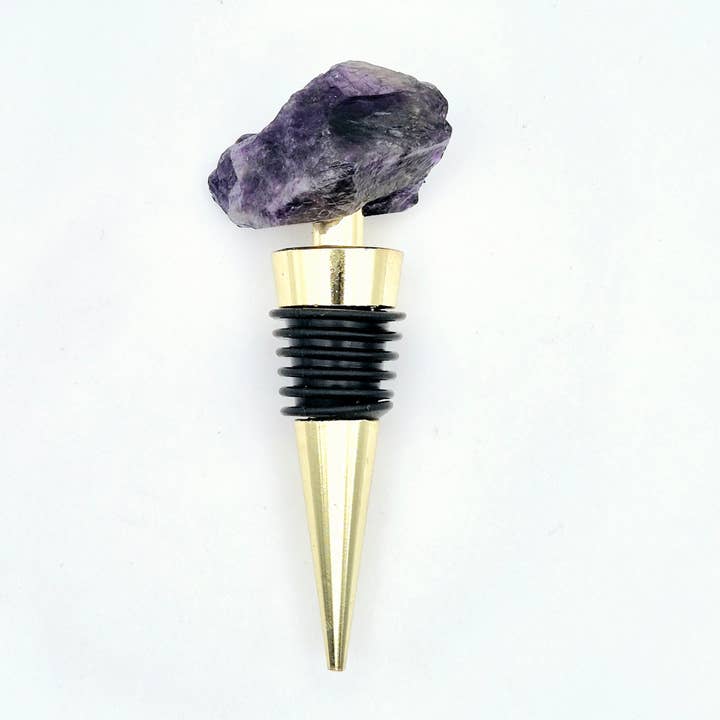 Moonlight Gemstones - Vendita all'ingrosso Tappi per vino - Tappo per vino con cristallo grezzo - quarzo rosa o ametista