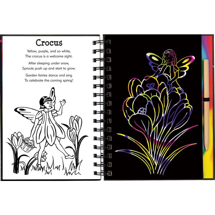 Peter Pauper Press - Wholesale Sketchbook/Sketchpad - Garden Fairies Scratch and Sketch