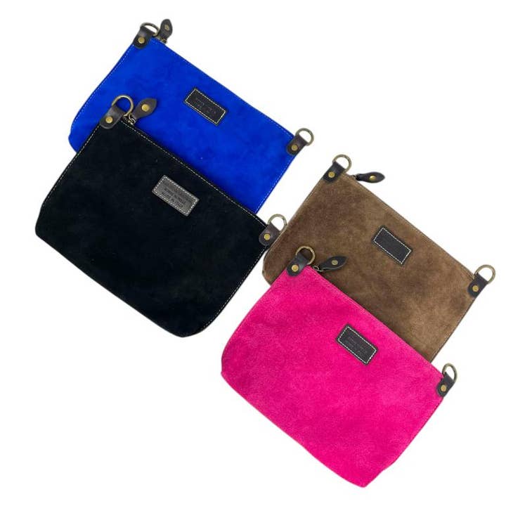 Chenson & Gorett - Wholesale Shoulder Bag - Women's - Italian Suede Leather Crossbody Bag with Zipper5