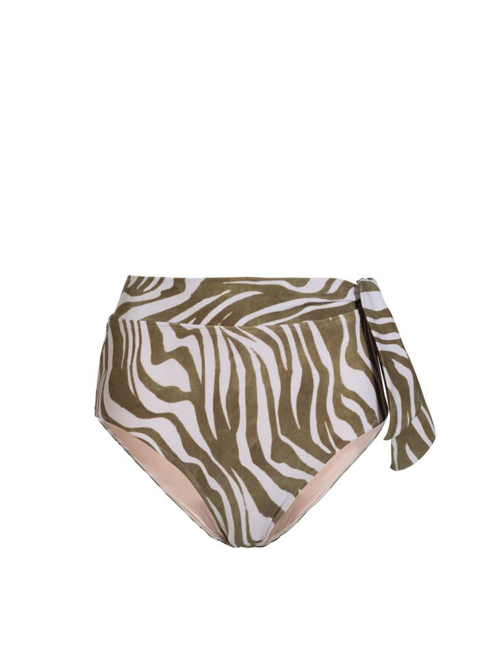 Side Tie High Waist Bottom In Serengeti for wholesale by Change of Scenery