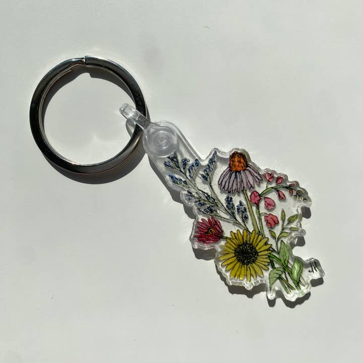 "Floral Bunch" Keychain for wholesale by Isabelle Hughes Art