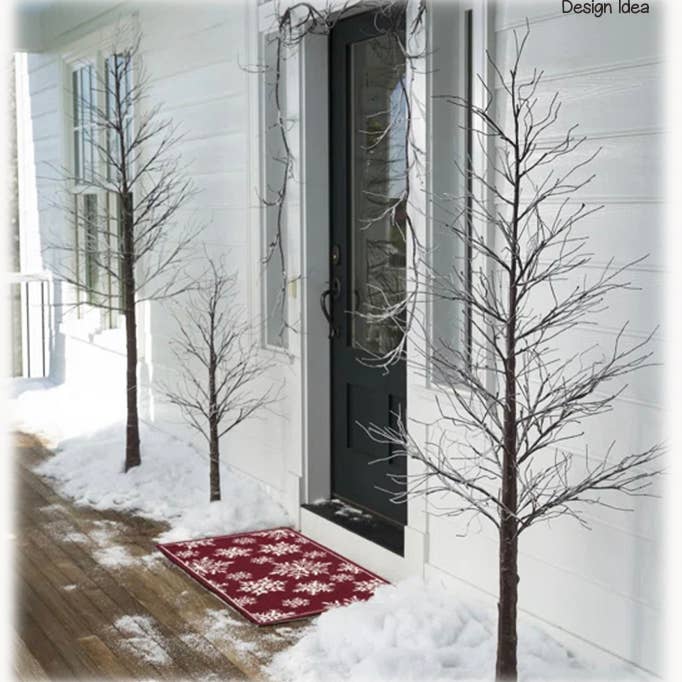 Will's Company - Wholesale Christmas Decoration - LED Lighted Brown Twig Tree with Snow- 3 size options