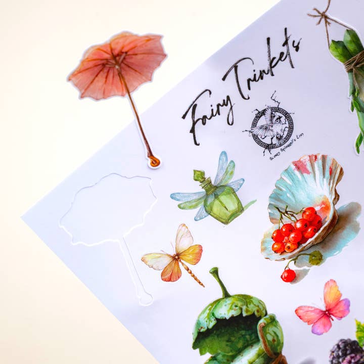 CoraCreaCrafts - Wholesale Sticker - Fairy Tiny Trinkets Sticker Sheet