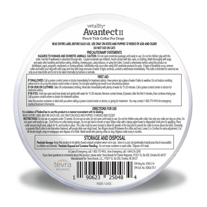 Playful Tail - Wholesale Pet Collar - Dog - Vetality Avantect II Flea and Tick Collar for Dogs2