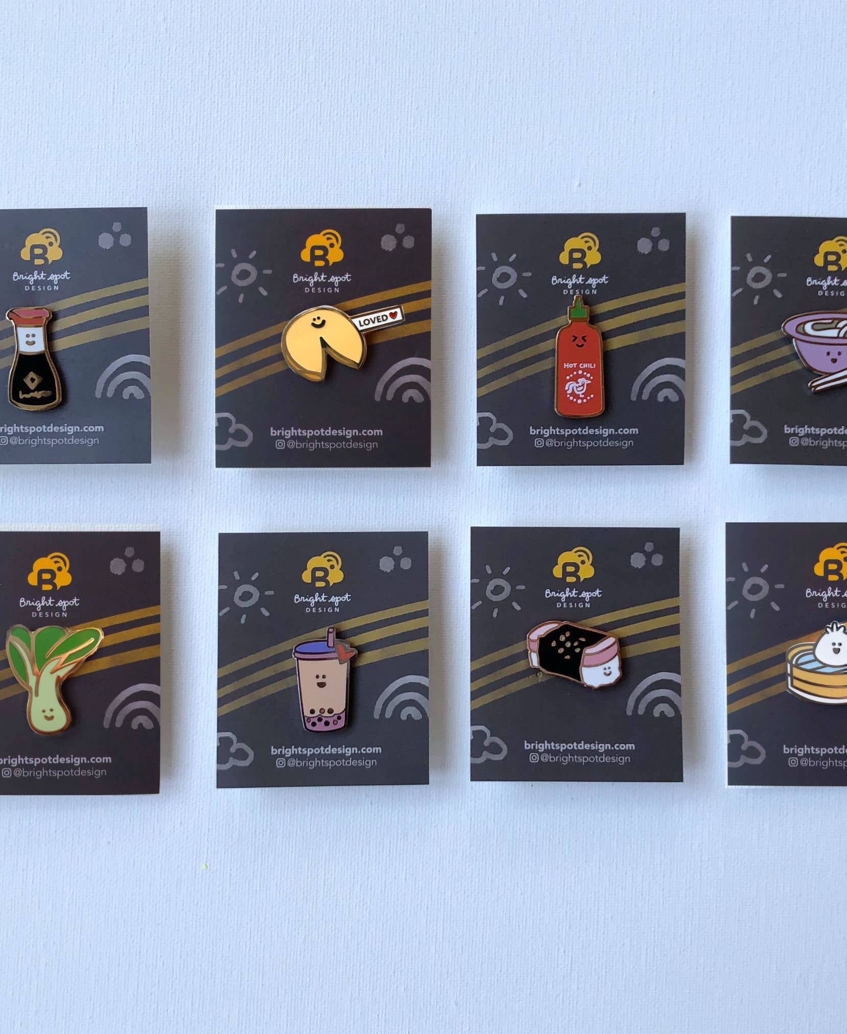 Brightspot Design - Wholesale Lapel Pin/Button - Musubi Mate Enamel Pin2