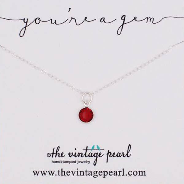 You're A Gem Necklace (sterling silver) for wholesale by The Vintage Pearl