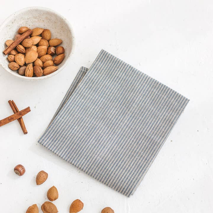 Sava Seasons - Vente Torchons - Torchon de cuisine en lin • RAYURES imprégnées épaisses et durables2