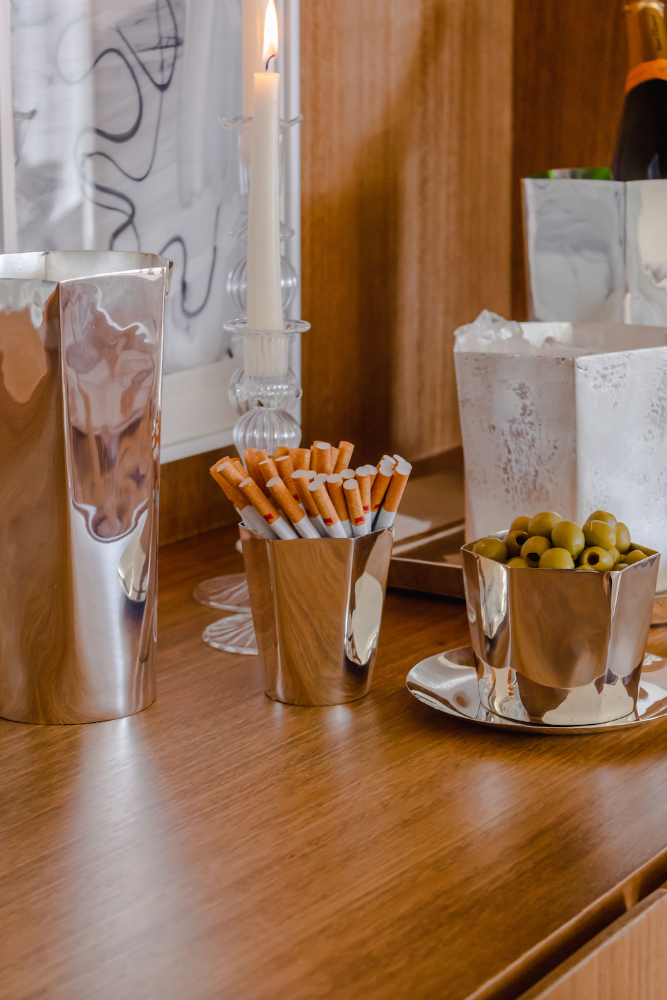 ESENCIAL HOGAR - Wholesale Serve Bowl - Hexagon Silver-Plated Nut Bowl & Saucer3