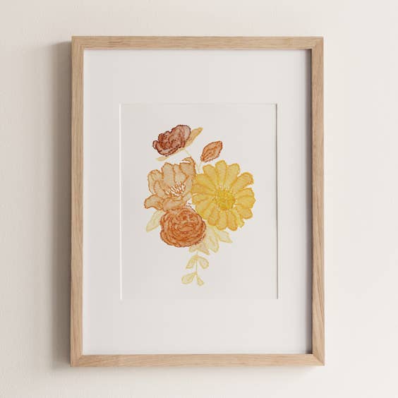 Her Always | 8x10 efterårsblomstervægdekorationskunsttryk for engroshandel hos everglow handmade