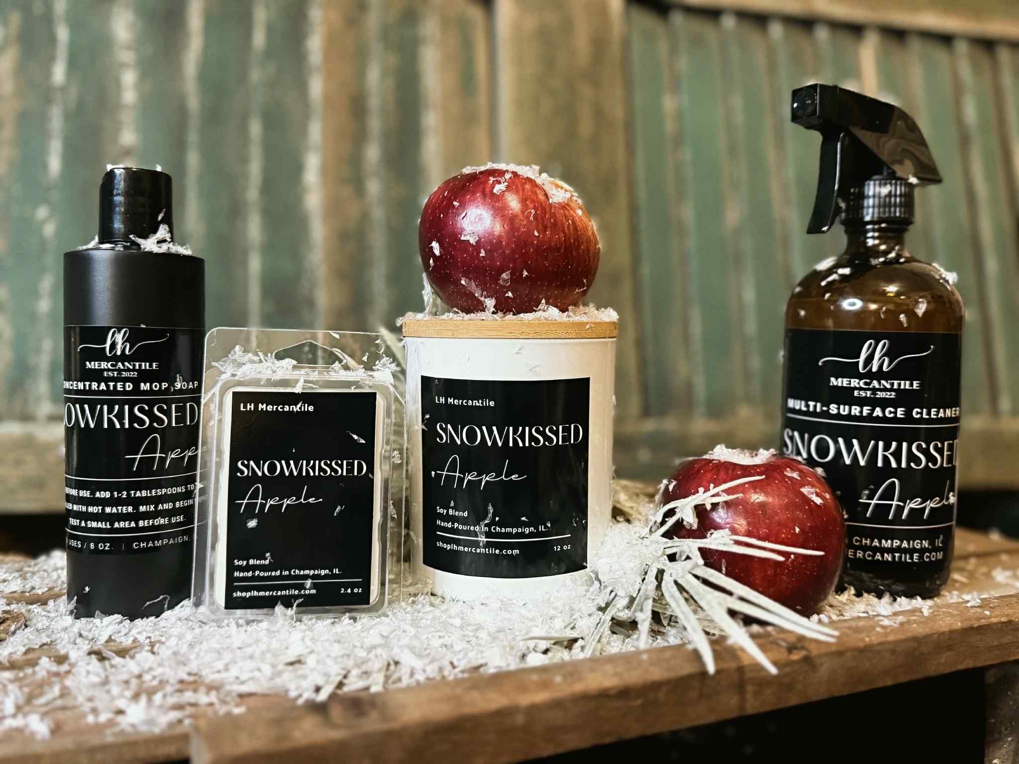 LH Candle Co. (Formerly LH Mercantile) – Cera sólida por atacado – Maçã Beijada pela Neve Cera Perfumada de Natal | Cera Perfumada de Inverno2