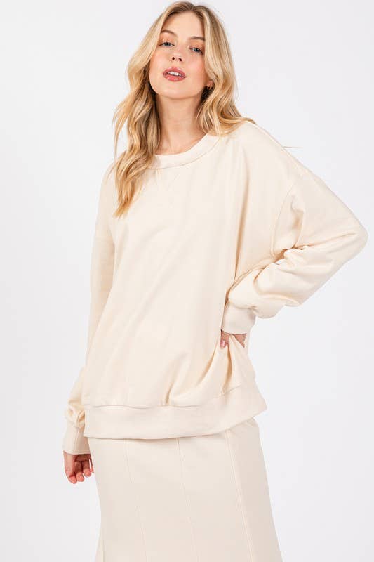 Calista - Wholesale Sweatshirt - Women's - PULLOVER OVERSIZED SWEATSHIRTS- FT314889