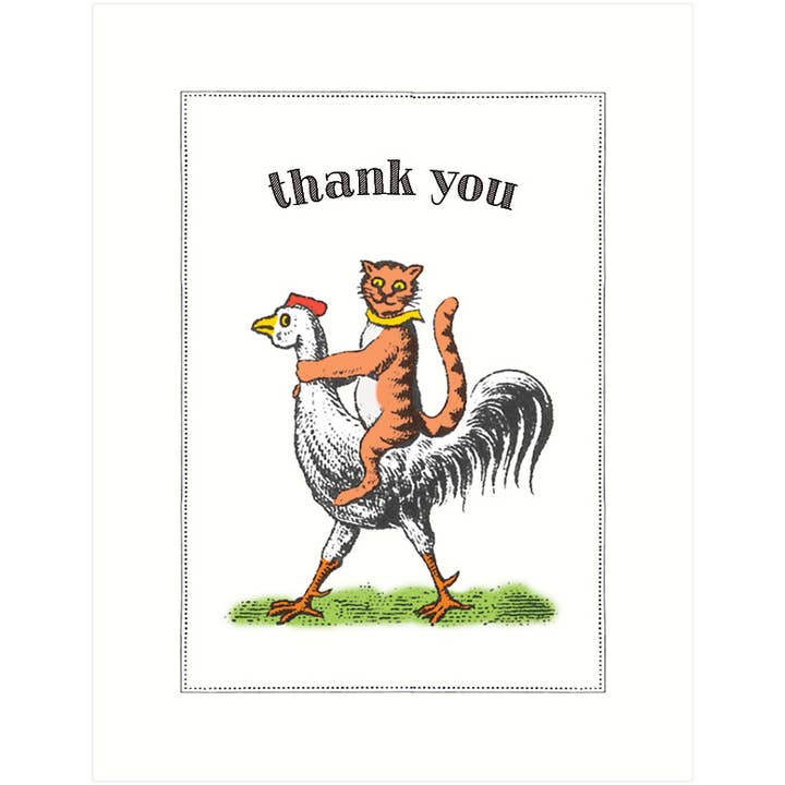 Hen Ride | Thank You Greeting Card for wholesale by Lucca Paperworks