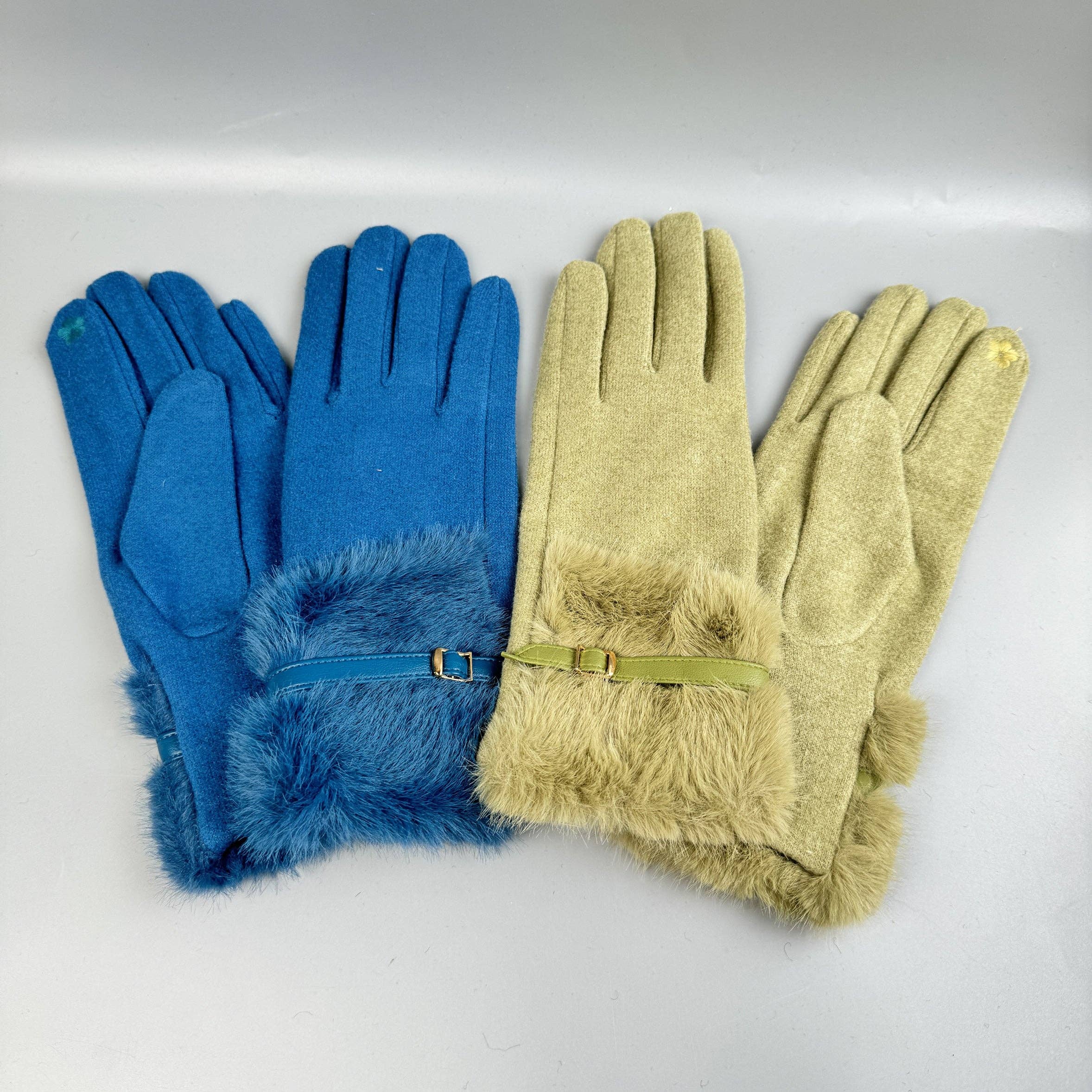 Ole - Vente Gants – femme - Gants à écran tactile en fausse fourrure5