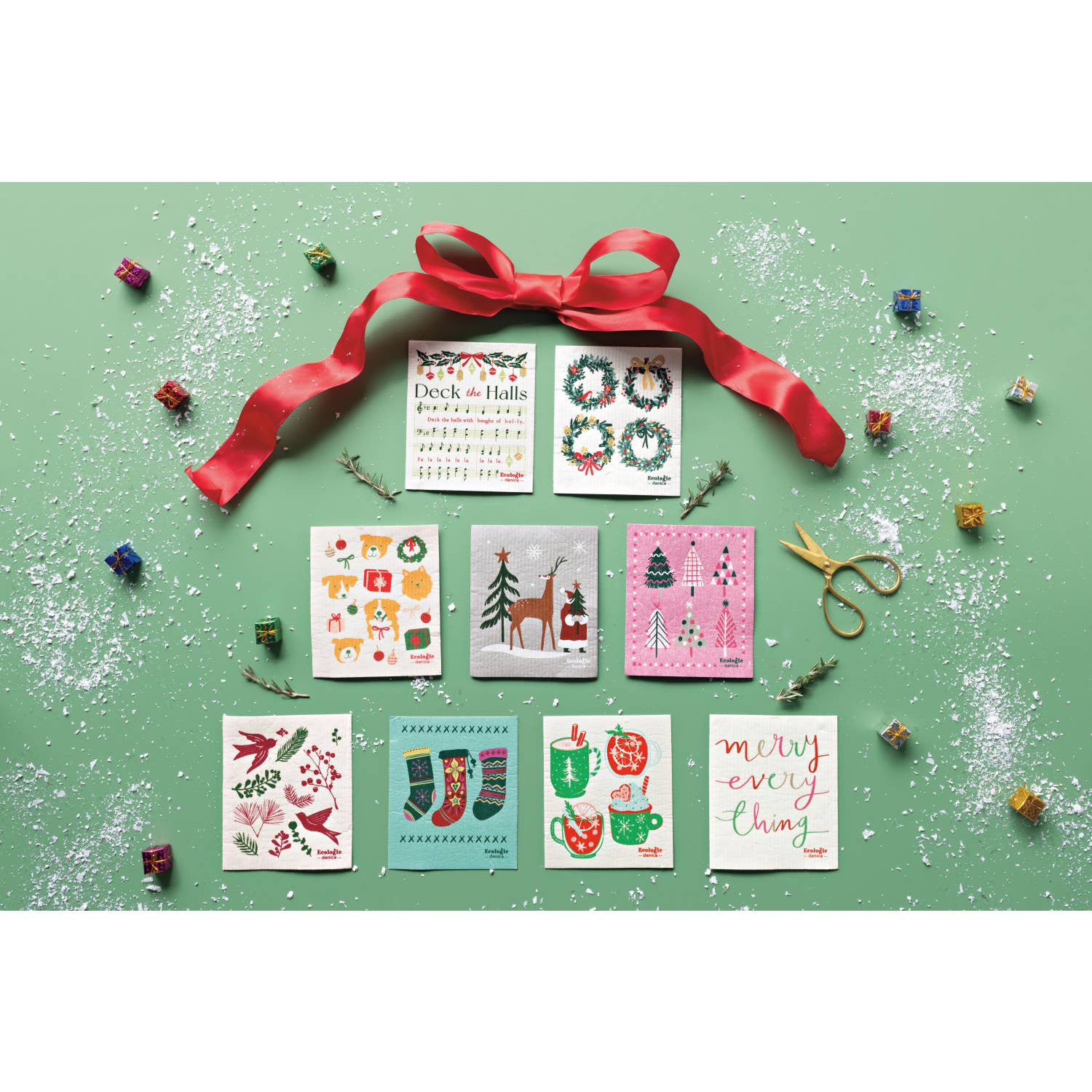 Ecologie - Vente Torchon - Torchon de Noël suédois Cozy Cups3