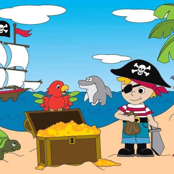 Piraten-Tischsets - Jungennamen für den Großhandel von Instant Gifts International