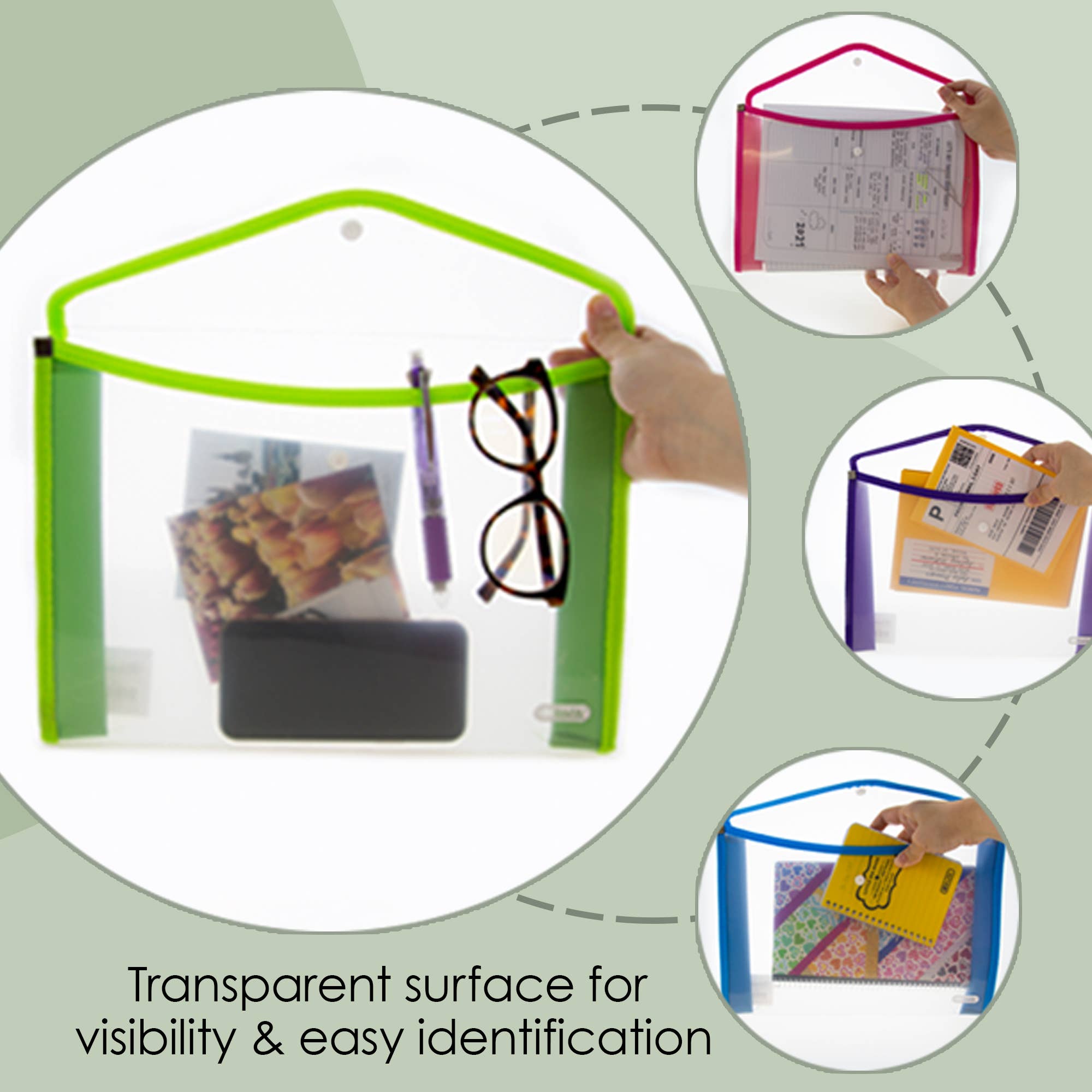 BAZIC Products - Wholesale Folders - Document Holder V-Flap Clear A4/Letter Size6