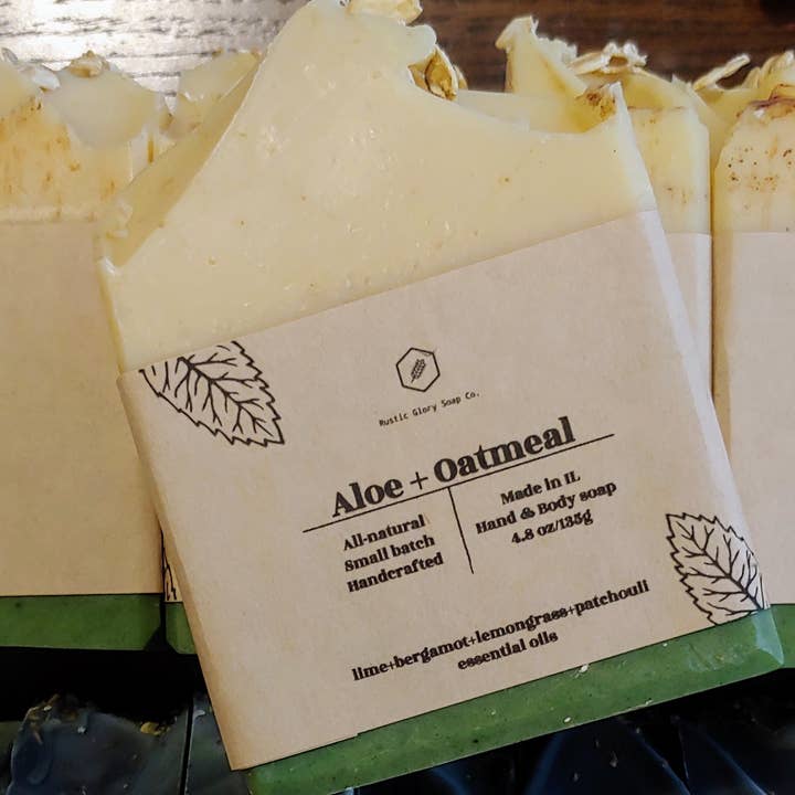 Rustic Glory Soap Company - Wholesale Bar Soap - Aloe & Oatmeal Soap